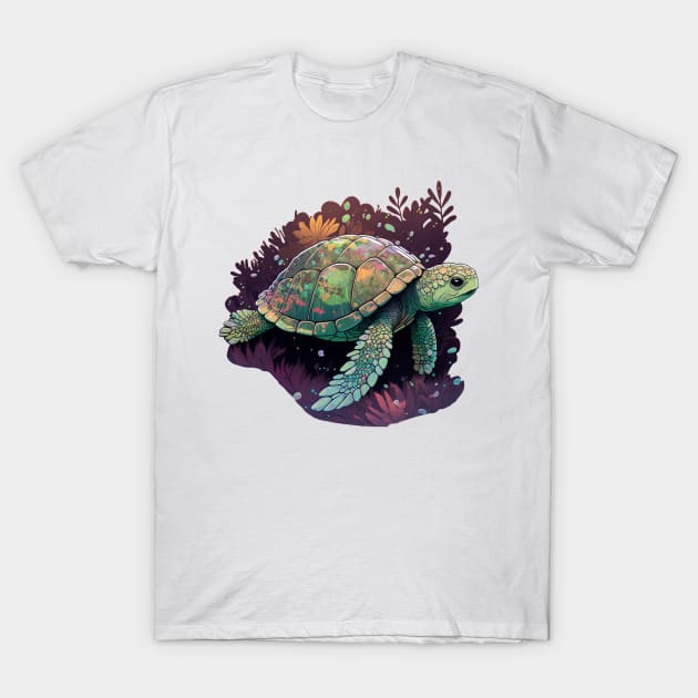 Coral Reef Sea Turtle T-Shirt by newdreamsss